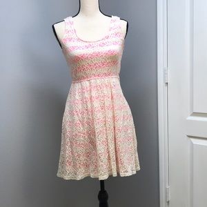 Mossimo Supply Lace and Pink Dress Size Medium